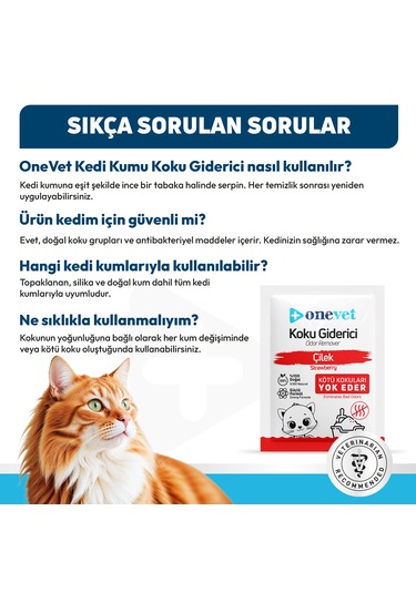 Onevet Kedi Koku Giderici Çilek Kokulu 25 Gr. 15 Adet Oc203b15