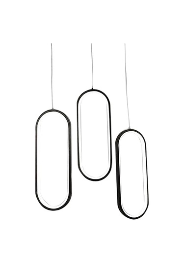 Teska / Sarkıt Avize / 50X15 CM / 3 Renk Işık / Antrasit Gövde Antrasit Gri