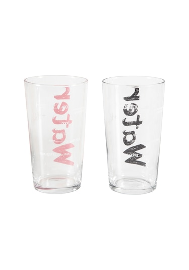 Mudo Home Water Bardak 570 Ml 2'li Set -siyah&pembe Çok Renkli