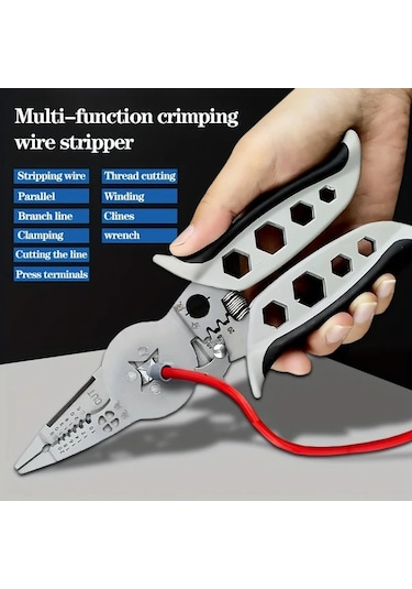 Cordial Merkez Diskli Krimpleme Ve Sıyırma Pensesi - Çok Fonksiyonlu Elektrikçi Pensesi