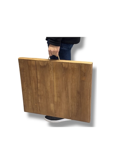 Ceviz Kamp Masası, Piknik Masası, Orta Sehpa, Portatif Masa Açık Kahverengi