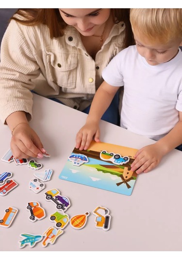 El Bascokids Böğürtlen Manyetik Buzdolabı Oyuncakları + Tahta Ulaşım 176158234