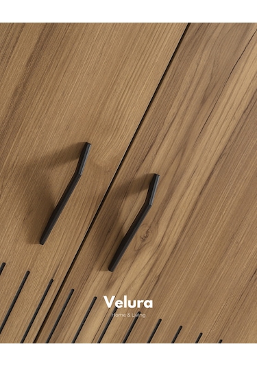 İzgi 6 Cam Kapaklı Gardırop Dolap Ceviz