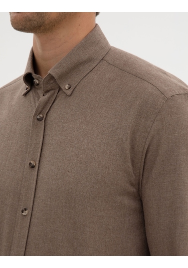 Pierre Cardin Erkek Vizon Gömlek Desenli 50311380-vr052 Vizon