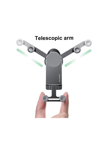 Oatsbasf Araba Yerçekimi Metal Braket Ölçeklenebilir Ve Kararlı Cep Telefonu Braketi Katlanır Ekran Cep Telefonu Özel Araba Braketi Çıkış Siyahı
