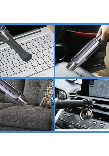 Suntek 6000pa Güçlü Araba Elektrikli Süpürge Akülü Gri Gri