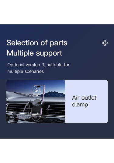 Totu Dcts-019 Ming Serisi Araç Tutucu, Hava Çıkışlı Versiyon Yarı Saydam Siyah