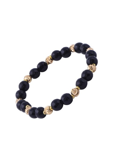 Fasetli Oniks Taşlı Dorika Detaylı Bileklik