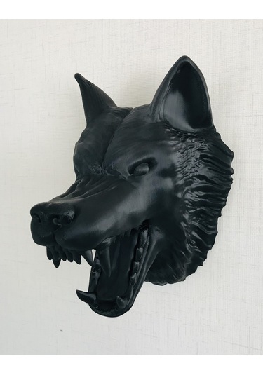 Siyah Kurt - Kulaklık Tutucu Ve Duvar Dekorasyonu