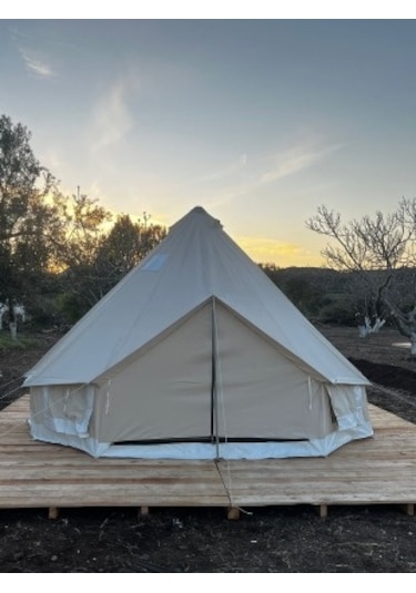 Çan Çadırı Kanvas Çadır 3 Çaplı Krem