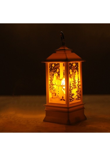 Symbee Küçük Beyaz Kar Tanrısı Simülasyon Alev Led Lambası - Noel Partisi Dekorasyonu Masaüstü Süs - Güvenli Düşük Enerji Tüketimi Diğer