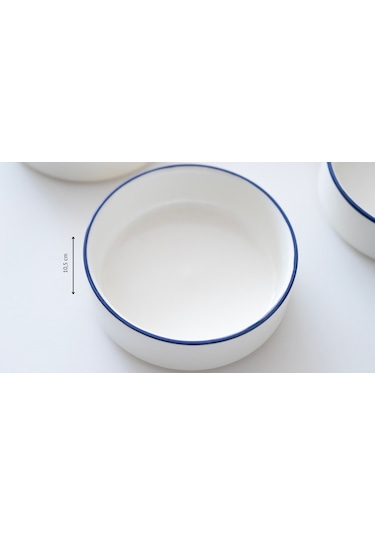 Kevin Seramik Hand Made 14 Parça 6 Kişilik Mercan Kahvaltı Takımı Beyaz - Kırmızı