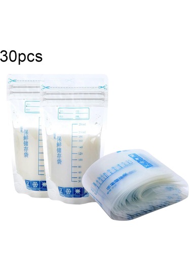 30 Adet 250 Ml Bebek Temizle Anne Sütü Saklama Çantası Besleme Dondurucu Mühür Kabı