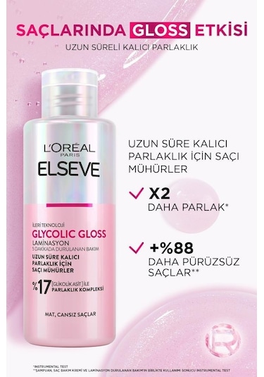 Elseve Glycolic Gloss Laminasyon Saç Bakımı 200 ML