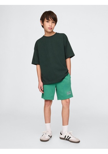Gap 742934001 V-frch Ft Logo Erkek Çocuk Şort Yeşil