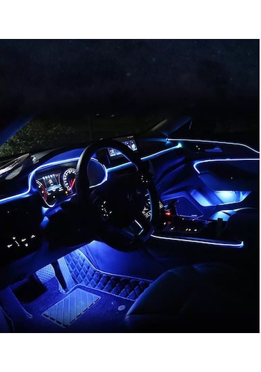 Araç Içi App Kontrollü Rgb Atmosfer Ambiyans Led Neon 5 Parça 6Mt