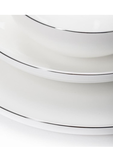 Maxx Doria Sky Platinum 12 Kişilik 58 Parça Yemek Takımı Pa2072 Beyaz - Gümüş