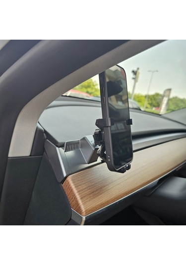 Tesla Model Y 2021-2024 Uyumlu Araca Özel İthal Telefon Tutucu