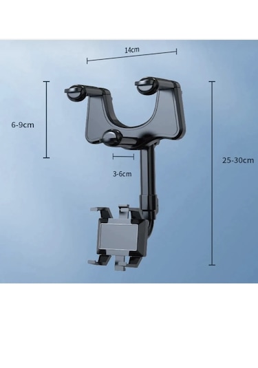 Point Dikiz Aynası Telefon Tutucu Ayarlanabilir Teleskopik Model Marka Siyah