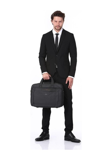 Ççs 71241 Çapraz Omuz Askılı Evrak Çantası-siyah Siyah