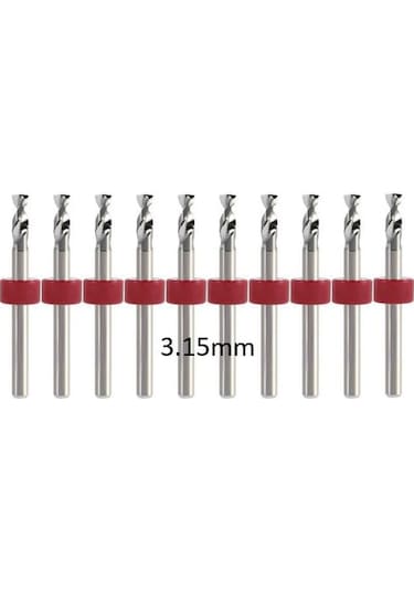 Mikro Karbür PCB Matkap Ucu Metal CNC Sondaj 10lu Set 3.15mm
