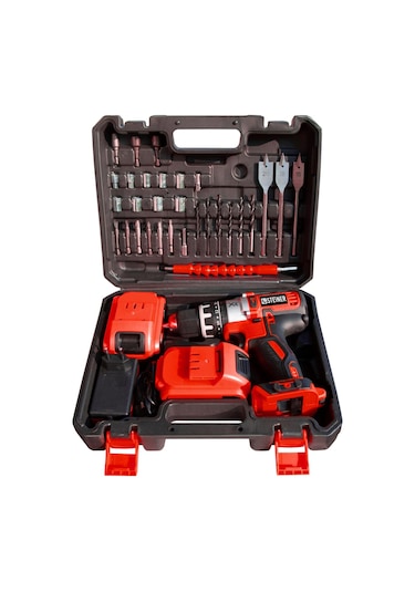 Steiner XR 58 V 5 Ah Darbeli Li-ion Çift Akülü Şarjlı Vidalama Matkap  + 30 Parça Pro Usta Seti