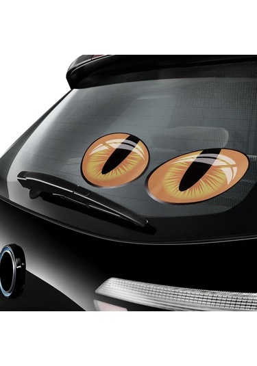 Oto Sticker Kedi Gözü 3D Arma Araba Logo Sağ - Sol 2 Adet (425370157)