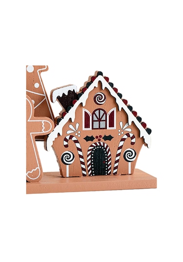 Suntek Yılbaşı Ahşap Masa Dekorasyonu Tatil 19x6x23cm-ağaç