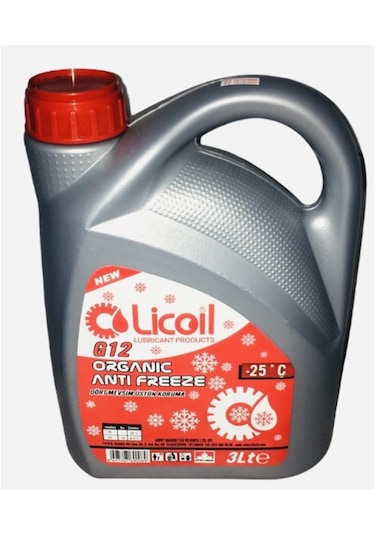 Licoil Antifriz G12 -25C 3 Litre. 3Kg-15Kg-16Kg Mevcut