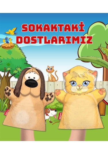 2 Parça Tox Sokaktaki Dostlarımız Keçe El Kukla Set . Eğitici Oyu