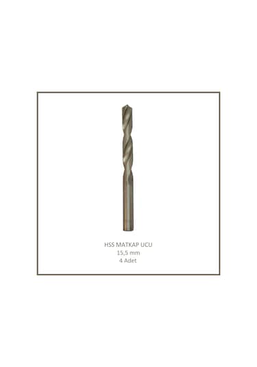Hss Matkap Ucu 15,5 Mm, Metal, Ahşap, Plastik İçin 4 Adet