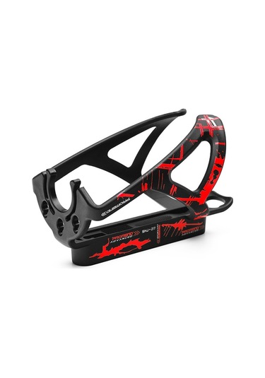 Promend Shj-25217 Bisiklet Su Şişesi Tutucu Dahili Lastik Kolları Siyah Kırmızı Siyah  Kırmızı