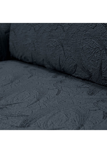Jakarlı Sehra Desen 3 3 1 1 Lastikli Kanepe Örtüsü Lastikli Koltuk Örtüsü Koltuk Kılıfı Takımı Antrasit