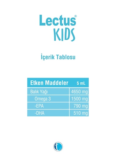 Lectus Kids Balık Yağı Şurup 150 ml Karışık Meyve