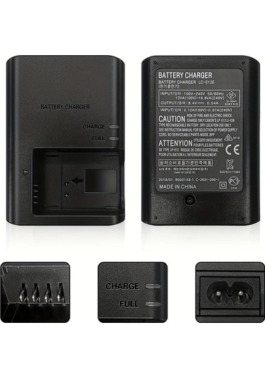 Xuweiwei Edekoy Lc-e12 Ab Tak Şarj Cihazı Canon Eos Kameralar İçin Siyah 100v-240v Avrupa Fiş Kompakt Pil Şarj Seyahat Fotoğrafçılığı