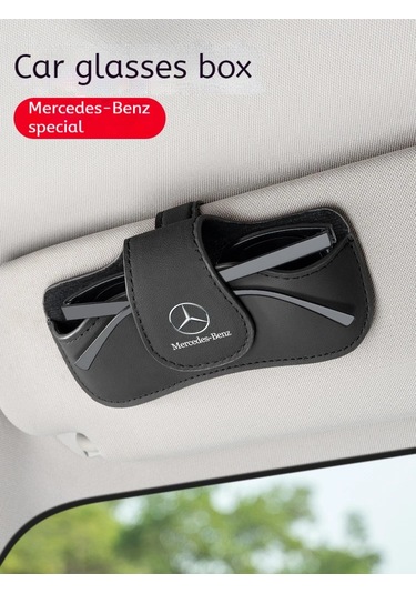 Mercedes-benz Amg Için A C E V R Class Glc Slk Sl Vito Araba Visor Pu Deri Red