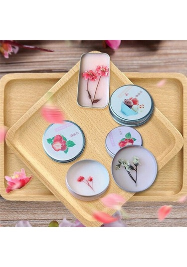 15g Meyve Kokusu Çiçek Krem Balsamı Vücut Kokusu Çiçek Kadın Parfüm Metal Muhafaza Taşınabilir Katı Parfüm Uzun Ömürlü