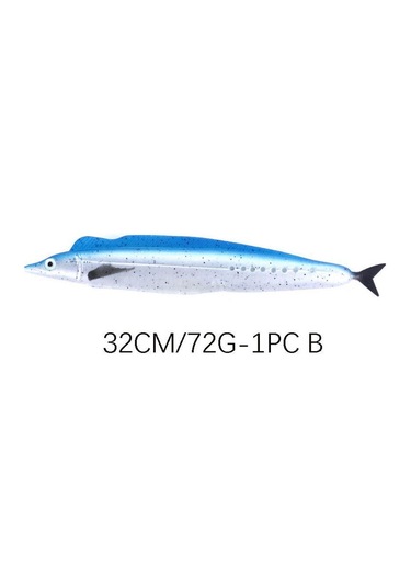 PROFISHER Tuna Avı Lacivert Silikon Sahte Balık Yem 32 cm 76 gr