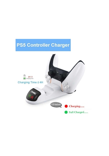 Dobe Play Station 5. Ps5 Dualshock Çiftli Şarj Istasyonu. Gösterg