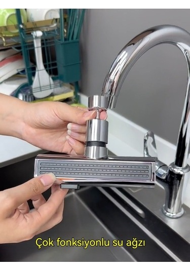 Dancemonkey Aircraft Carrier Sıçramaya Dayanıklı Mutfak Musluğu, Gri Gri