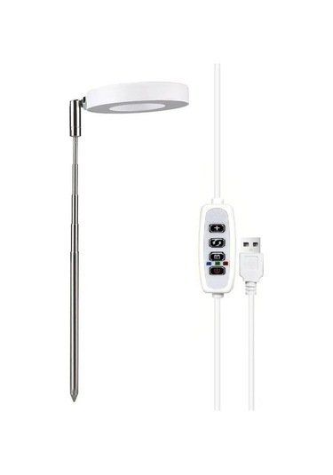 Skycity Bitki Büyüme Lambası, Tam Spektrum 48 Led, 3-9-12 Saat Zamanlayıcı, 10 Seviye Parlaklık, Alüminyum Gövde, Teleskopik Ayaklı Diğer