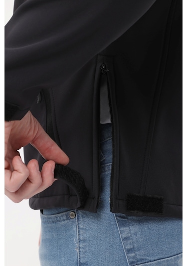 Uniprom Taktikal Softshell Mont Kollar Ve Kapşon Çıkabilir Erkek Füme