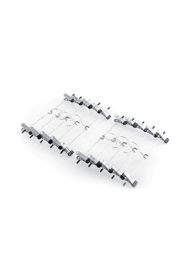 10'lu Paket - Elbise Askıları / Pantolon Askıları - Klipsli Askılar Silver-xf30- Diğer