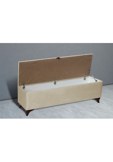Vetra Chester Model Bej Sandıklı Puf  Kapitoneli Model 140cm Sandıklı Bank