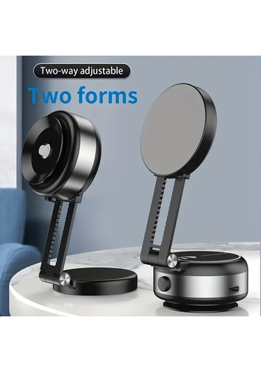 Xuweiwei Siyah 360 Derece Dönebilen Manyetik Araba Telefon Tutucu Uzatılabilir Alüminyum Gösterge Paneli Ayna Gym Ofis Için Evrensel