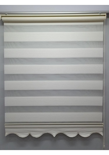 Bbb Mikro Pliseli Stor Zebra Perde Krem Mz484