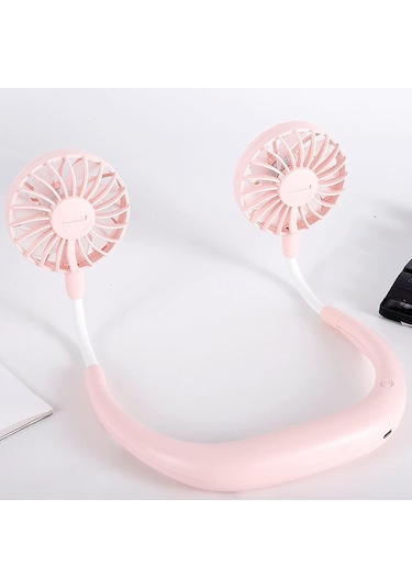 Torima F-04 Eller Serbest Boyuna Asılabilir Şarjlı 3 Kademeli Vantilatör Klima Soğutucu Fan Pembe