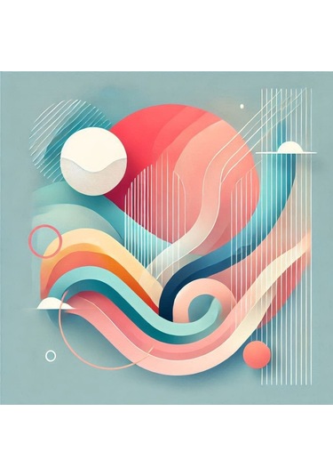 İskandinav Soyut Tablo Set Çerçevesiz 50x50cm Pvc Tablo 4'lü Set 011 Her Bir Tablo 50x50cm Büyüklüğündedir.