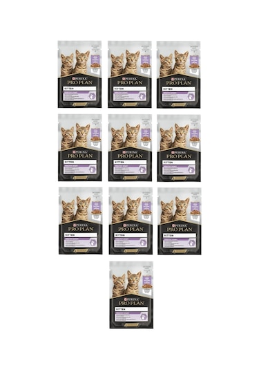 Pro Plan Kitten Pouch Hindili Yavru Kedi Maması 10 x 85 G