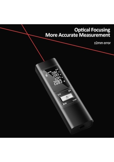 Besthome1 80m Hassas Mesafe Ölçer - 2mm Doğruluk, Usb Şarjlı, Alan/hacim Hesaplama